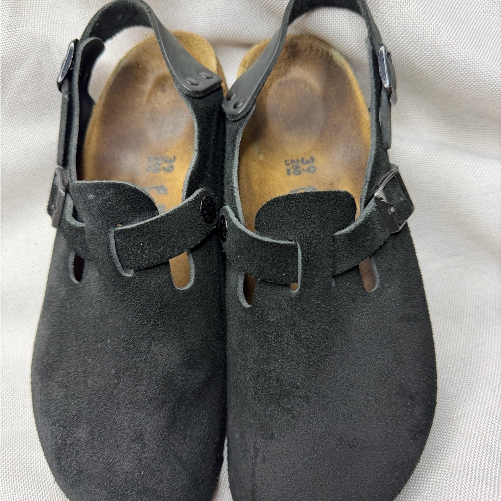 Birkenstock Tokio Suede Leather — Black / Size 39 (EU) / W9 / 26 cm JP